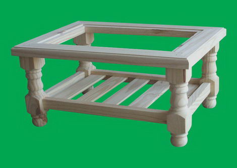 Mesa ratona tapa cristalera