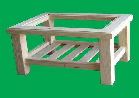 Mesa ratona tapa cristalera